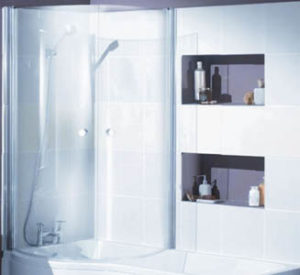 Shower Bath - p Shape Bath
