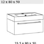 Granada 80cm One Drawer Vanity Unit - Image 2